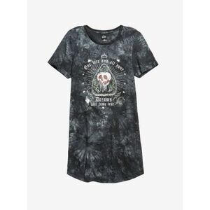 NWT Disney Snow White And The Seven Dwarfs Poison Apple Acid Wash T-Shirt Dress